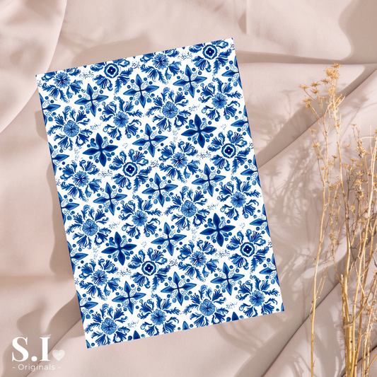 Transfer Paper – Delft Blue | Voor Polymeer Klei - Water Transfer Paper - 0925-028