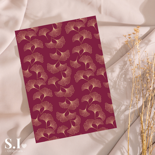 Transfer Paper – Ginkgo | Voor Polymeer Klei - Water Transfer Paper - 0925-034