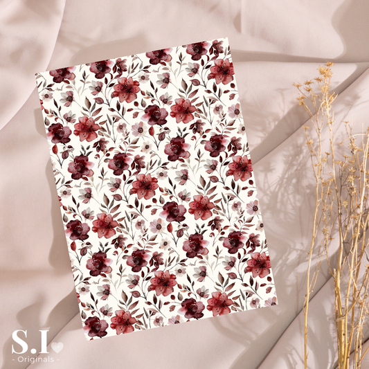 Transfer Paper – Autumn Floral | Voor Polymeer Klei - Water Transfer Paper - 0925-035