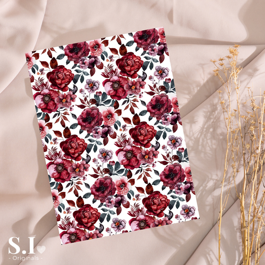Transfer Paper – Autumn Floral | Voor Polymeer Klei - Water Transfer Paper - 0925-036