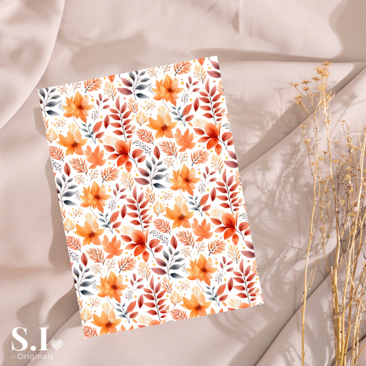 Transfer Paper - Autumn Floral | Voor Polymeer Klei - Water Transfer Paper - 0925-068