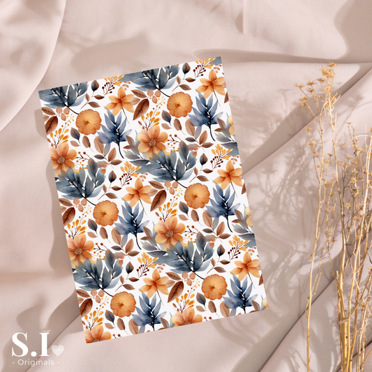 Transfer Paper - Autumn Floral | Voor Polymeer Klei - Water Transfer Paper - 0925-070