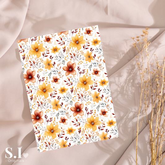 Transfer Paper - Autumn Floral | Voor Polymeer Klei - Water Transfer Paper - 0925-074