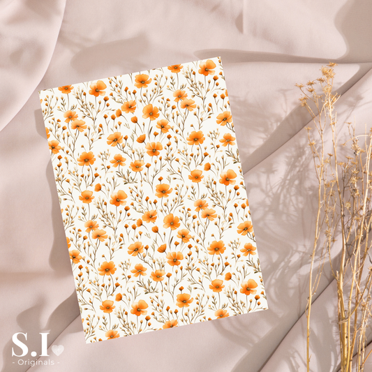 Transfer Paper - Autumn Floral | Voor Polymeer Klei - Water Transfer Paper - 0925-075