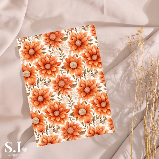 Transfer Paper - Autumn Floral | Voor Polymeer Klei - Water Transfer Paper - 0925-076
