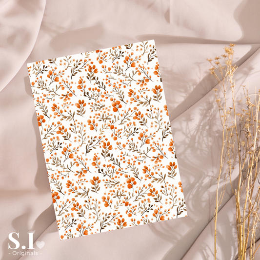 Transfer Paper - Autumn Floral | Voor Polymeer Klei - Water Transfer Paper - 0925-078