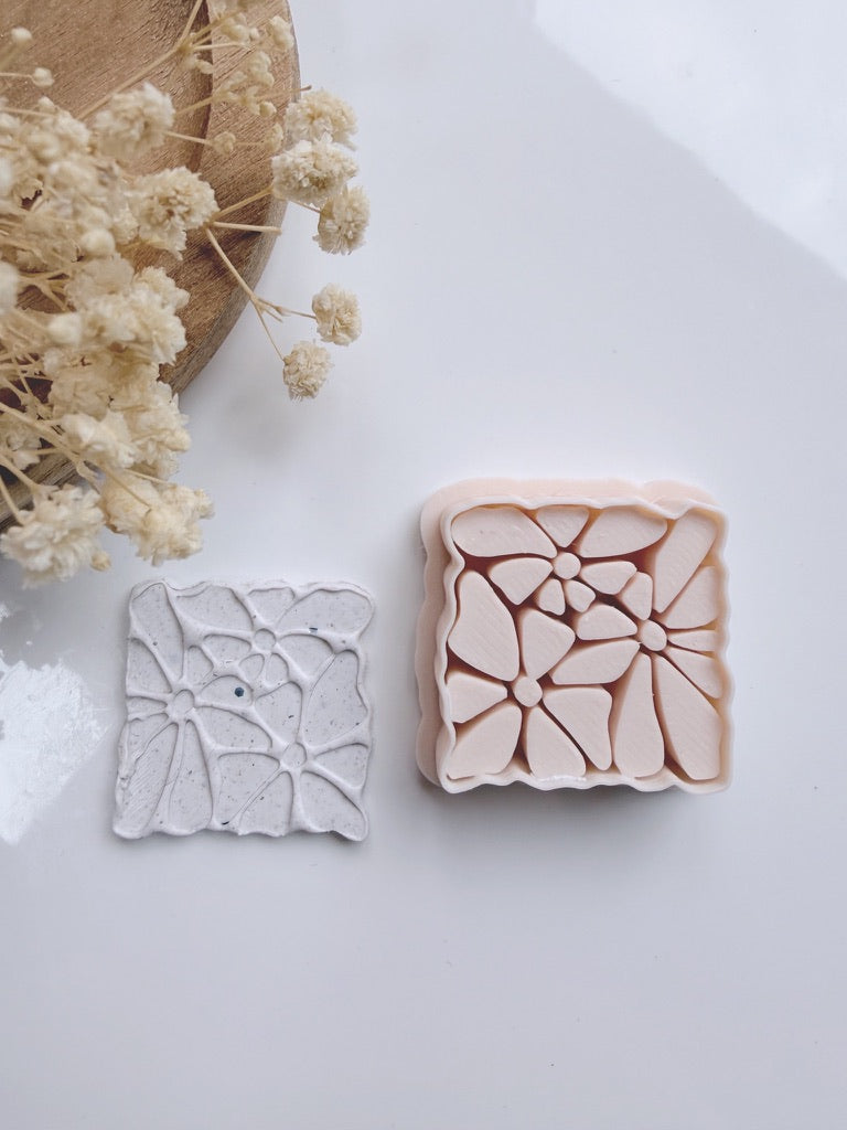 Matisse Square Multi Flower Clay Cutter