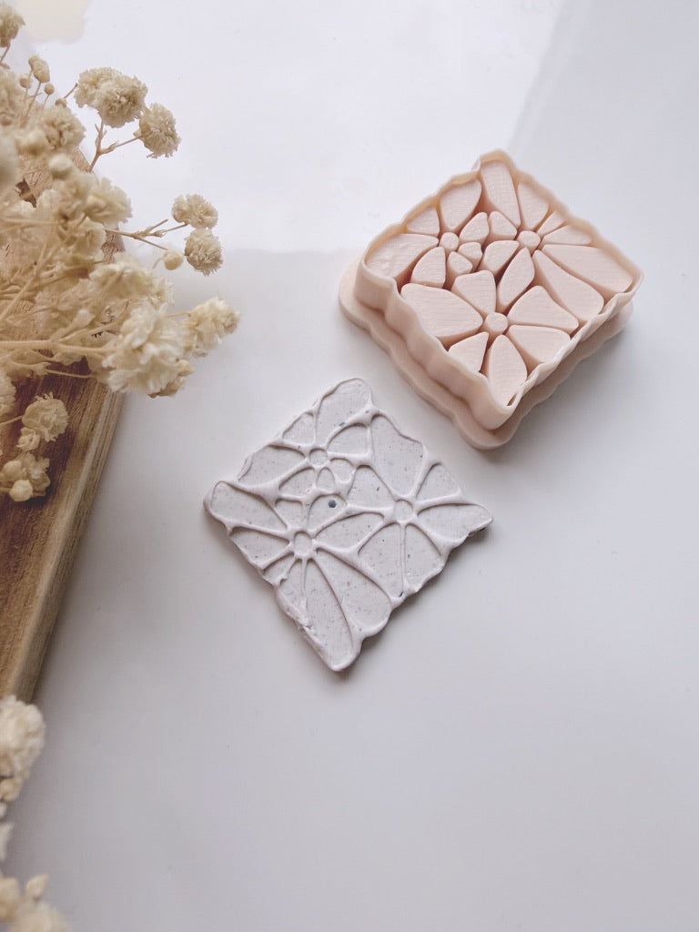 Matisse Square Multi Flower Clay Cutter