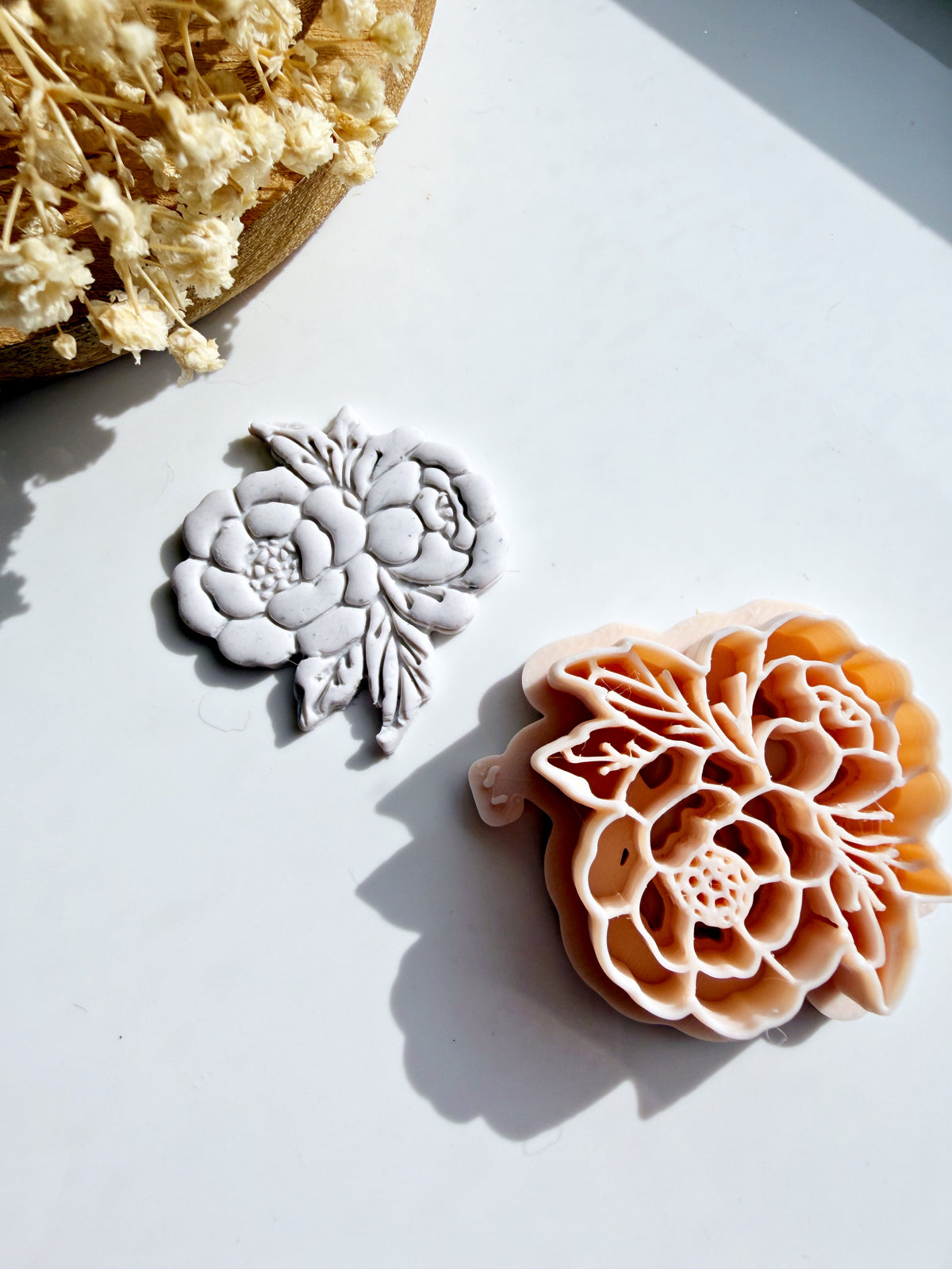 Mourning Peony | Polymer Clay Imprint Cutter