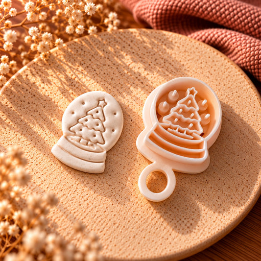 Christmas Snow Globe | Polymer Clay Imprint Cutter
