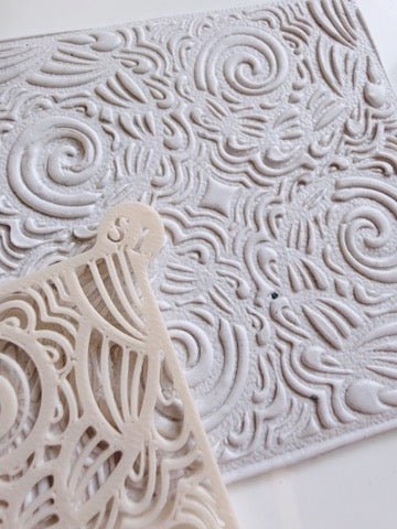 Barok Spirals - Polymer Clay Stencil (75 mm) - S.I. Originals