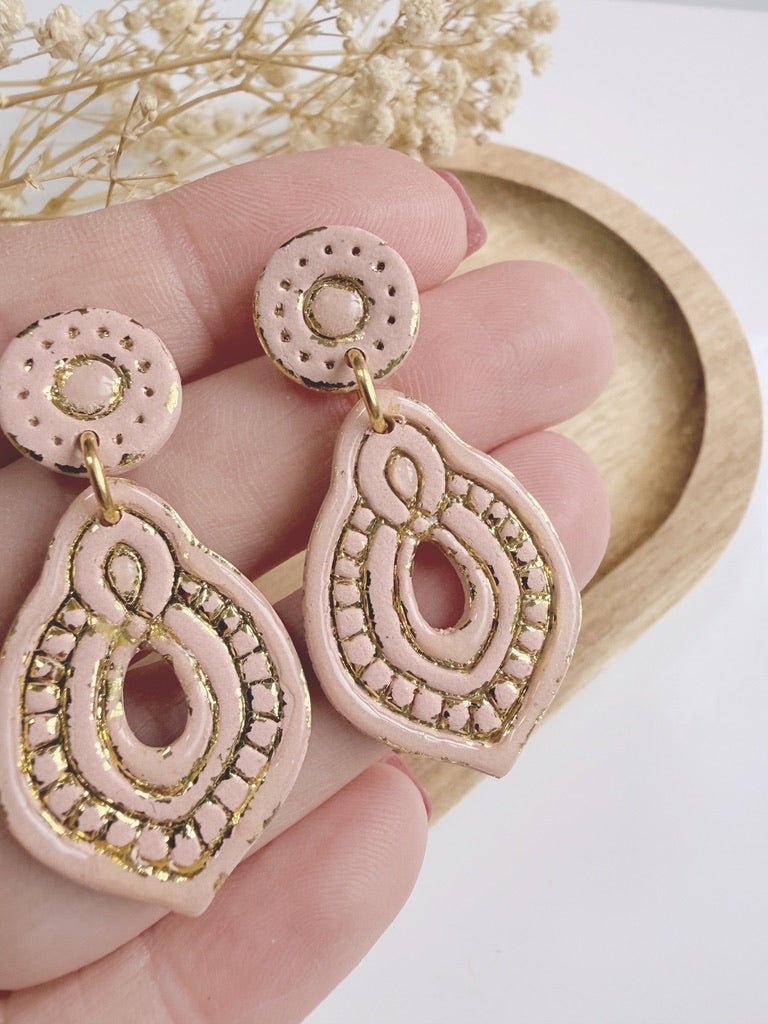 Blush Drop Earrings – Stud & Dangles Collection ⭐ - S.I. Originals