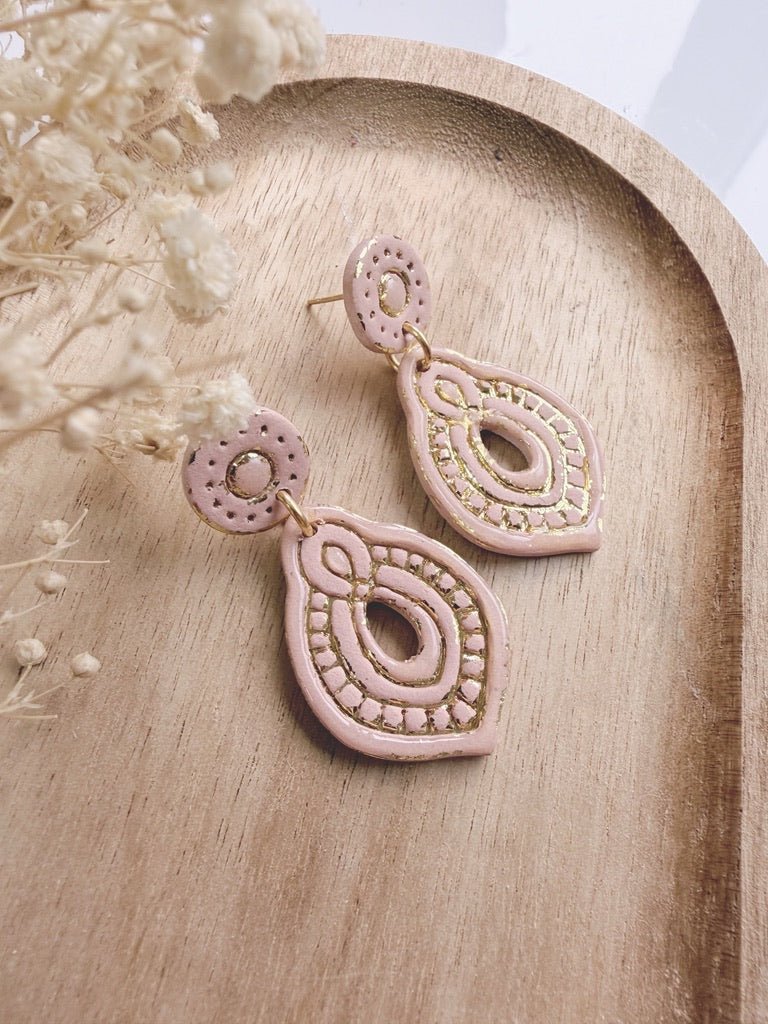 Blush Drop Earrings – Stud & Dangles Collection ⭐ - S.I. Originals