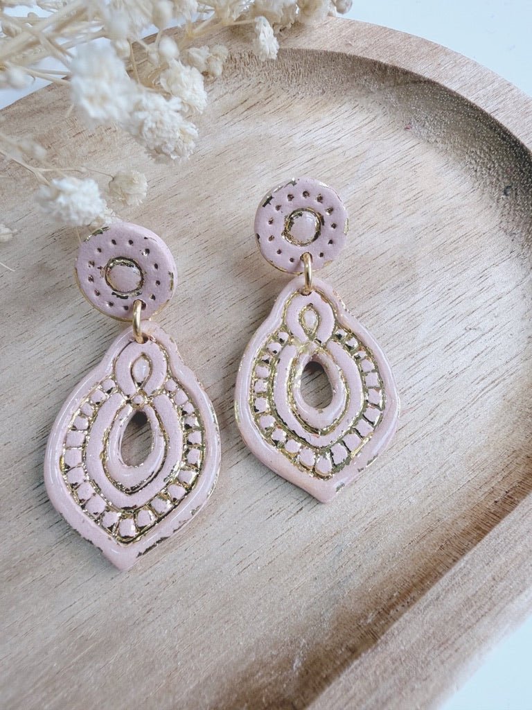 Blush Drop Earrings – Stud & Dangles Collection ⭐ - S.I. Originals