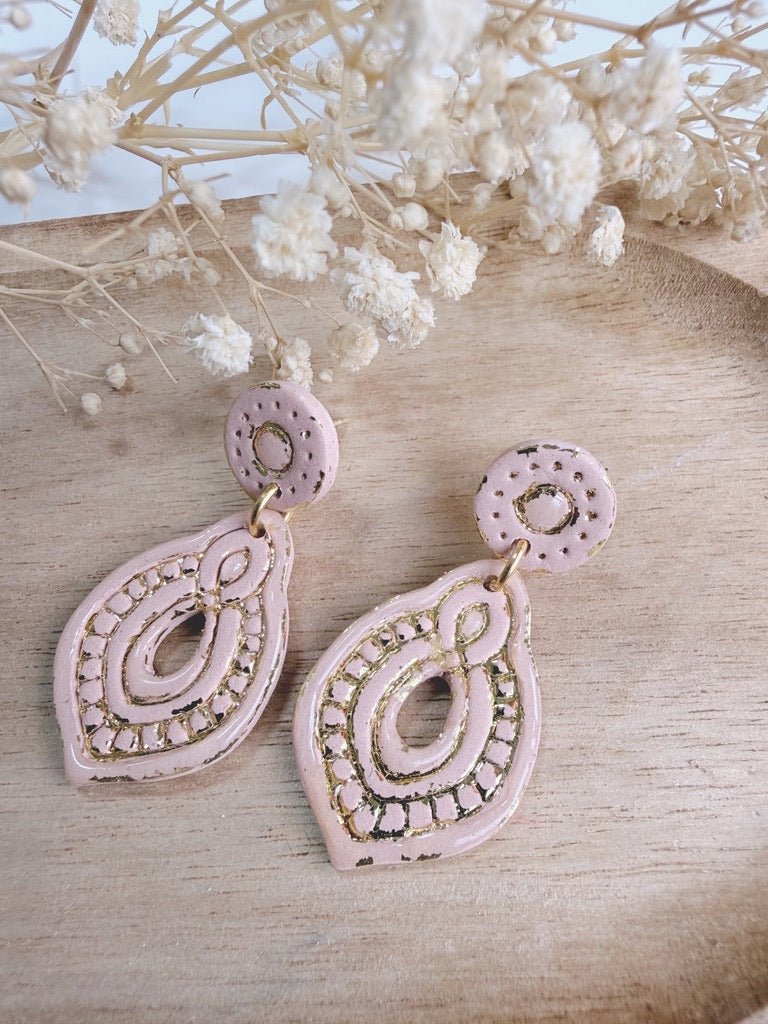 Blush Drop Earrings – Stud & Dangles Collection ⭐ - S.I. Originals