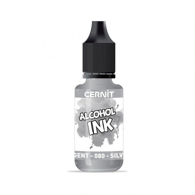 Cernit Alcohol Ink Silver 080 – Metallic Inkt voor Polymeerklei - S.I. Originals