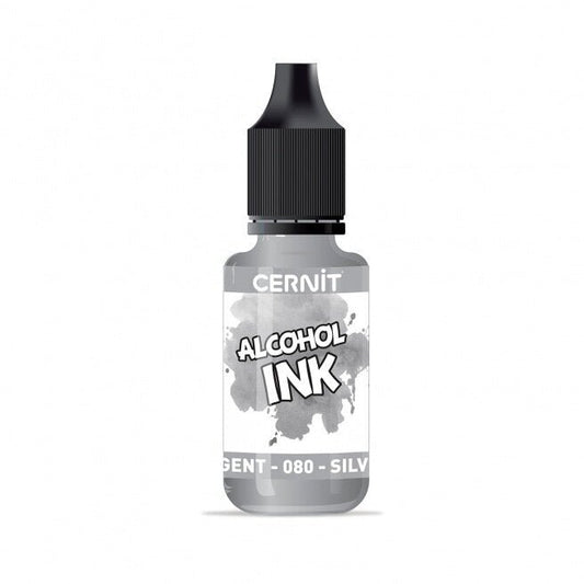 Cernit Alcohol Ink Silver 080 – Metallic Inkt voor Polymeerklei - S.I. Originals