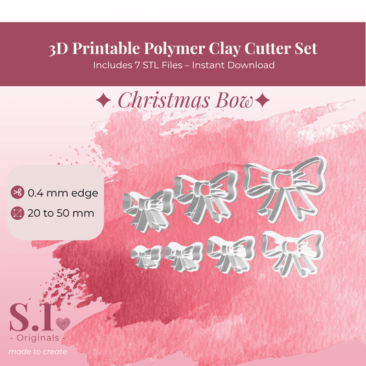 Christmas Bow cutter - digital STL file - S.I. Originals