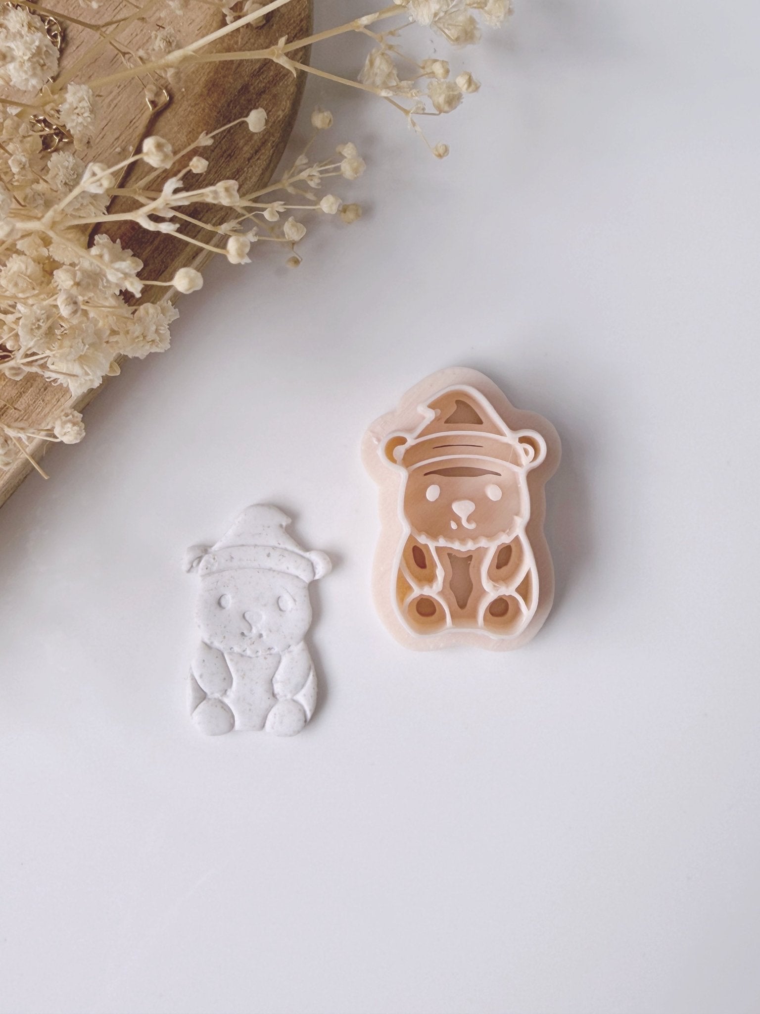 Christmas Teddy Clay Cutter - S.I. Originals