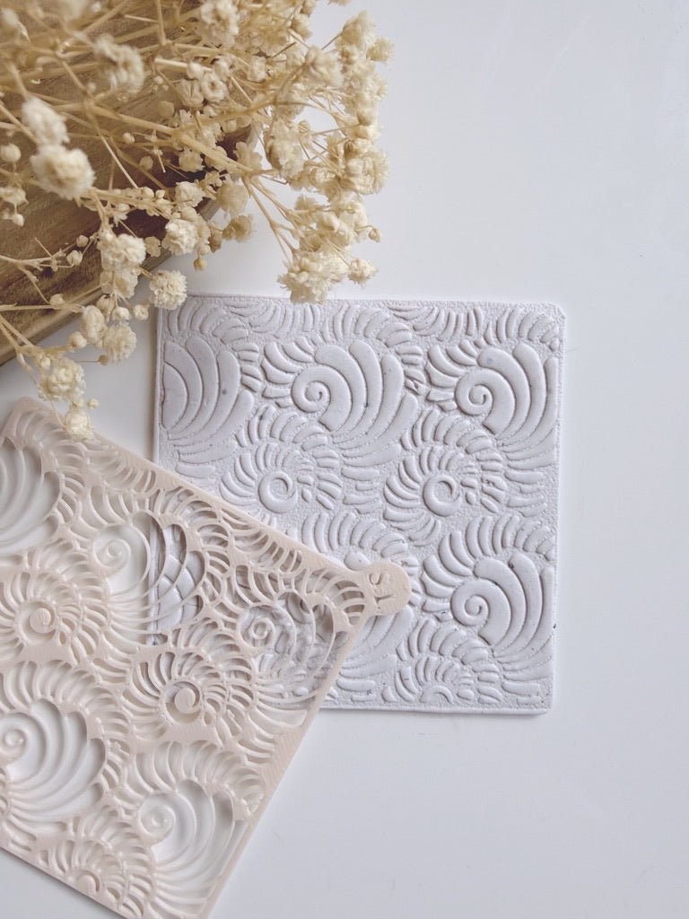 Coastal Whirl - Polymer Clay Stencil (75 mm) - S.I. Originals