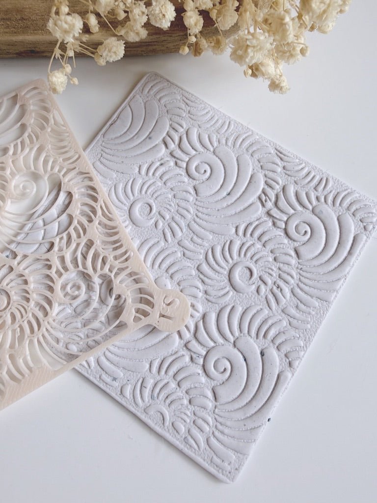 Coastal Whirl - Polymer Clay Stencil (75 mm) - S.I. Originals