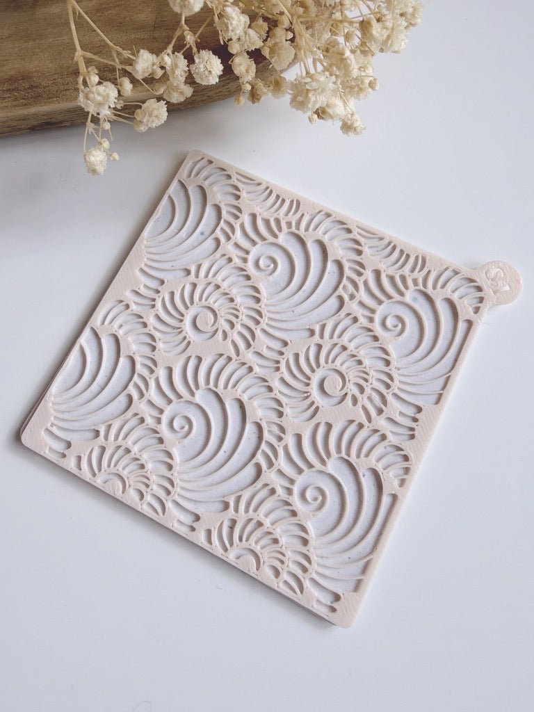 Coastal Whirl - Polymer Clay Stencil (75 mm) - S.I. Originals