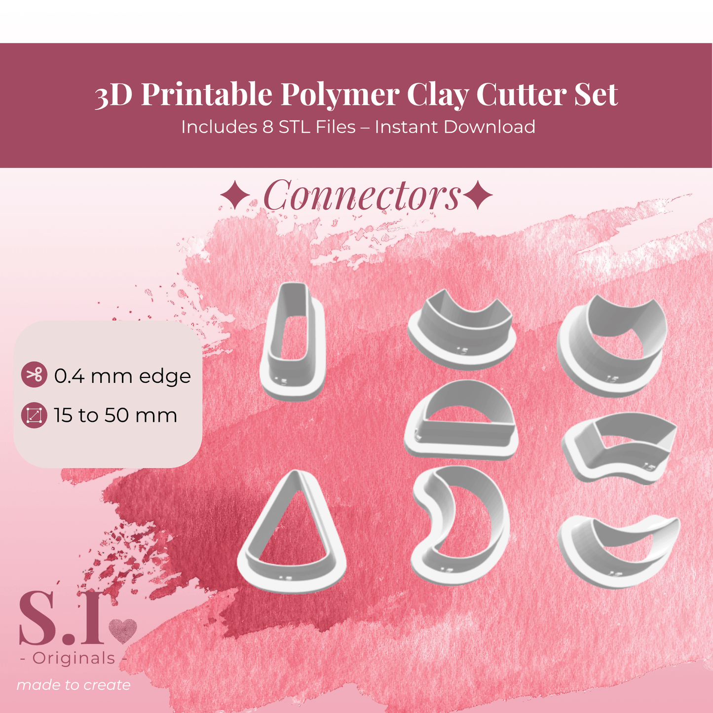 Connectors cutters - digital STL file - S.I. Originals