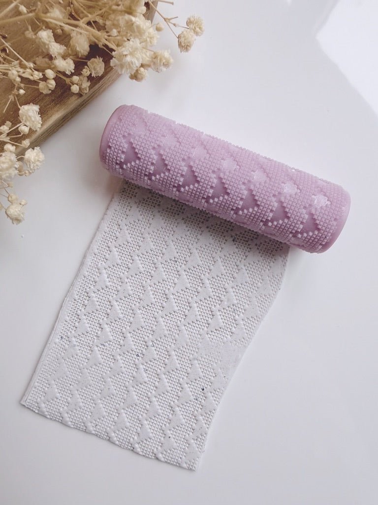 Cross Stitch Hearts Texture Roller - S.I. Originals