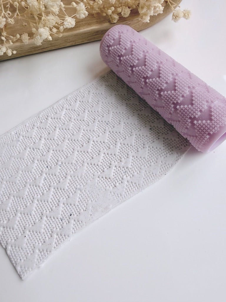 Cross Stitch Hearts Texture Roller - S.I. Originals