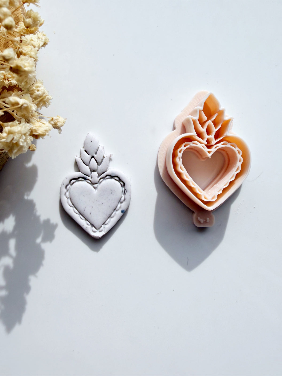 Devotion Heart | Polymer Clay Imprint Cutter
