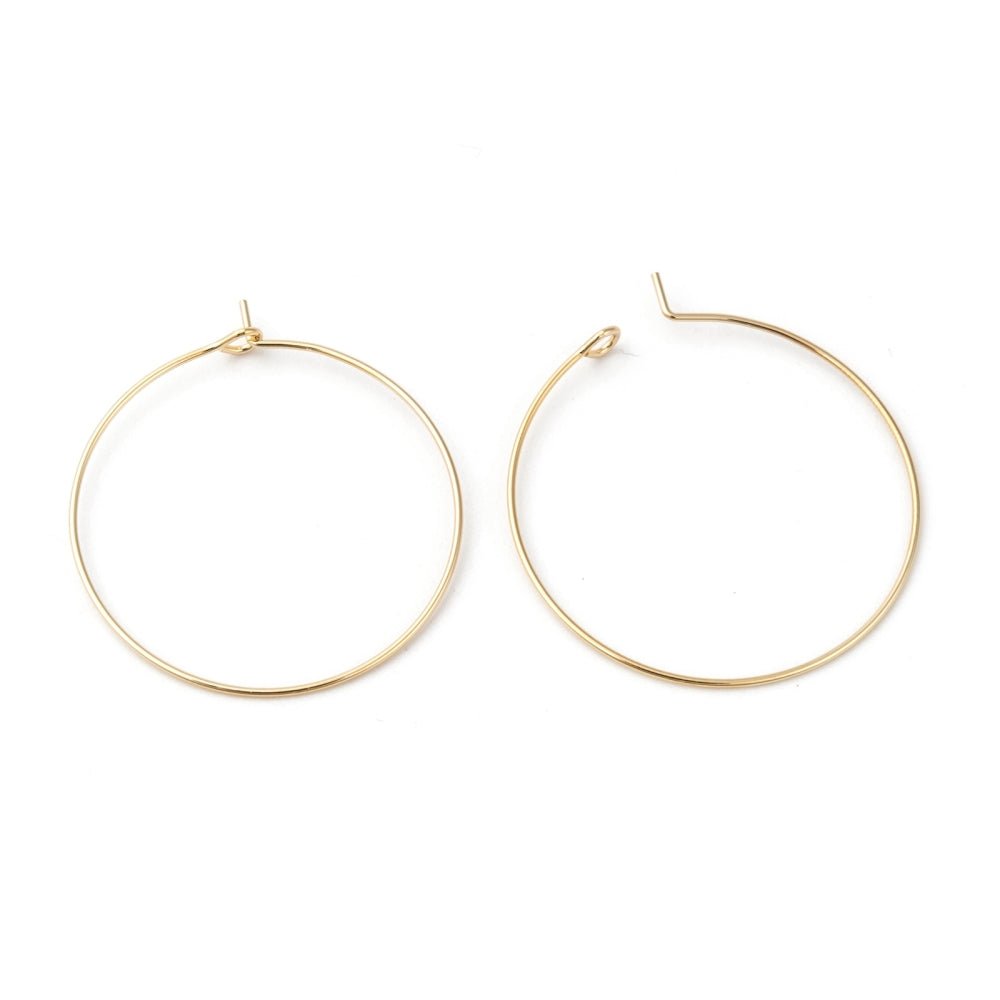 Hoops RVS - 18K verguld - 30 mm - per paar - S.I. Originals