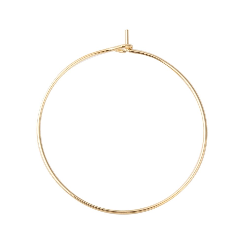 Hoops RVS - 18K verguld - 30 mm - per paar - S.I. Originals