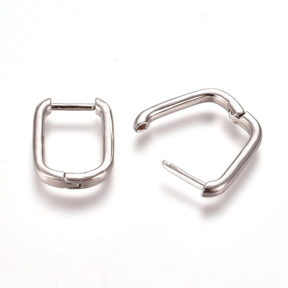 Messing Huggie Hoops Platinum - per paar - S.I. Originals