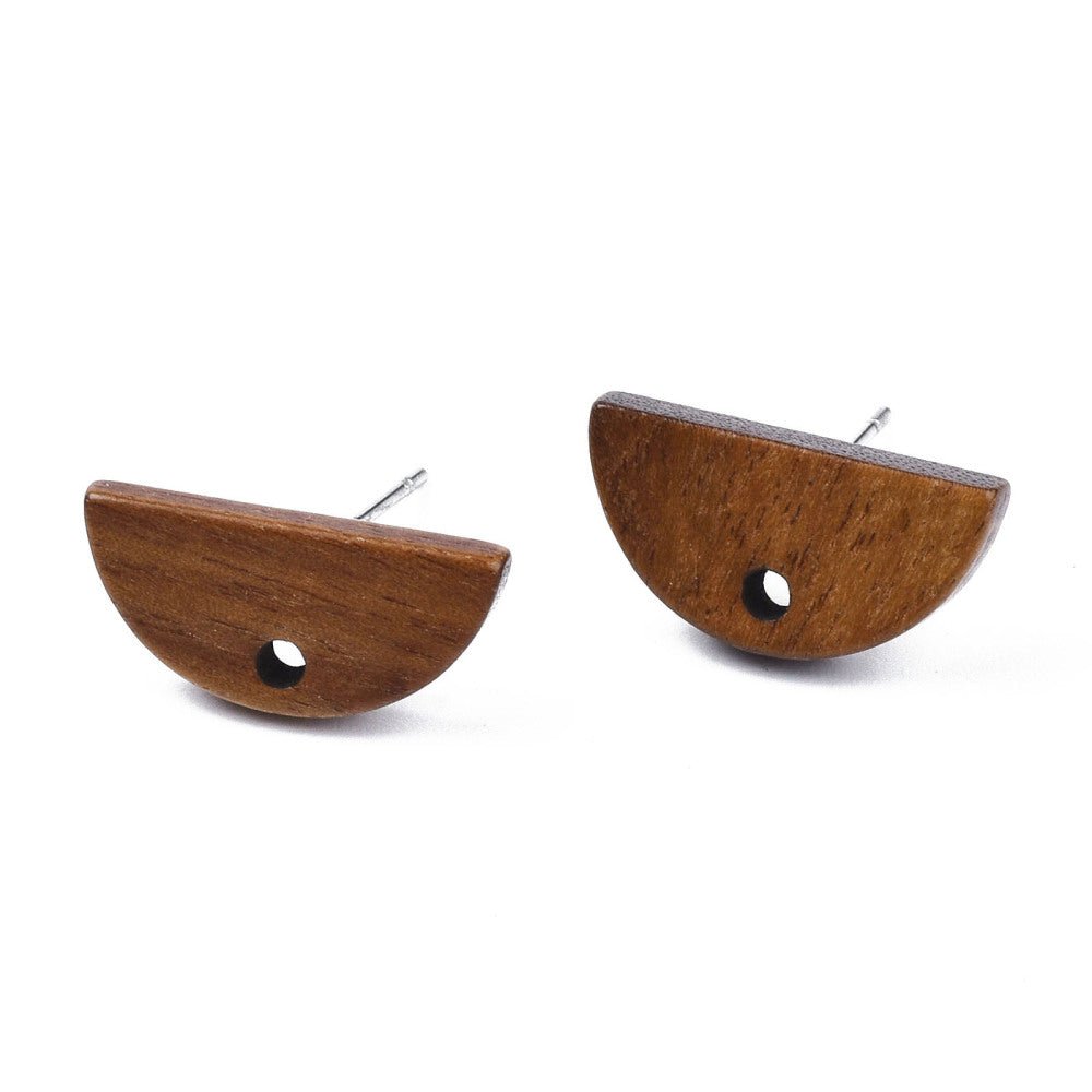 Oorstekers stud walnoot hout - per paar - S.I. Originals