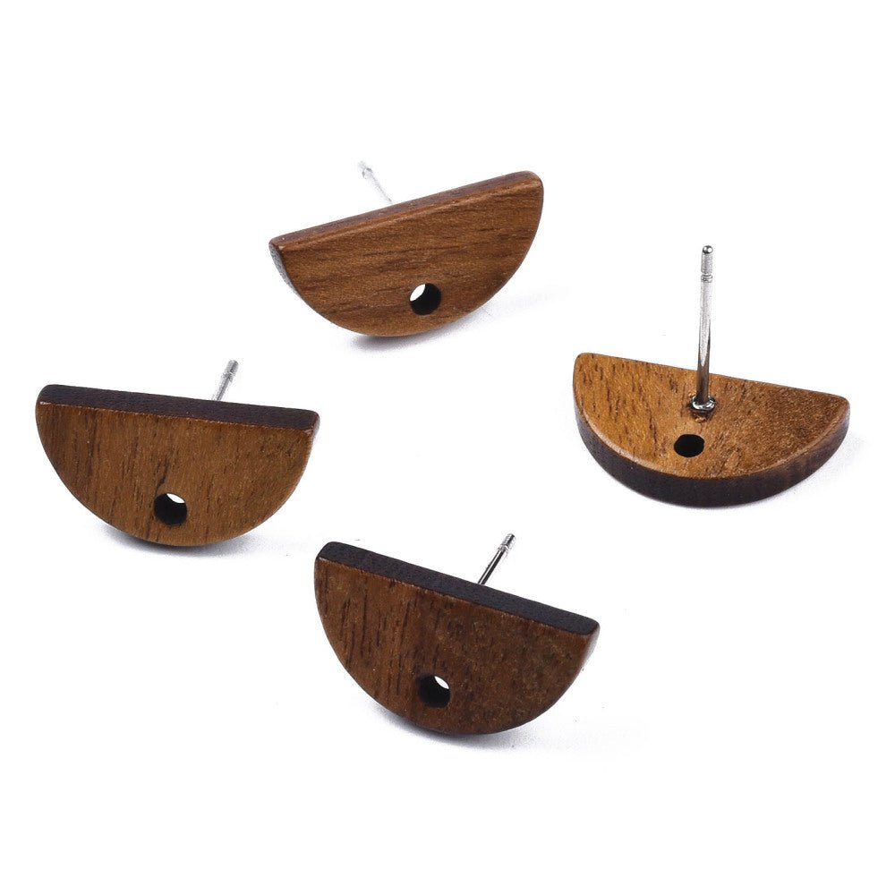 Oorstekers stud walnoot hout - per paar - S.I. Originals