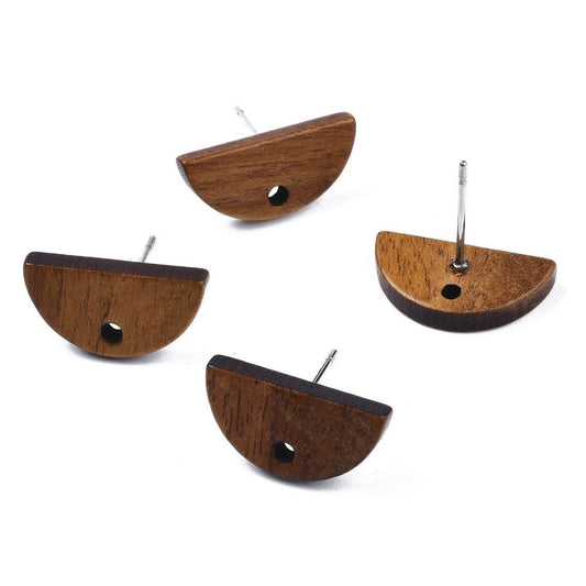 Oorstekers stud walnoot hout - per paar - S.I. Originals
