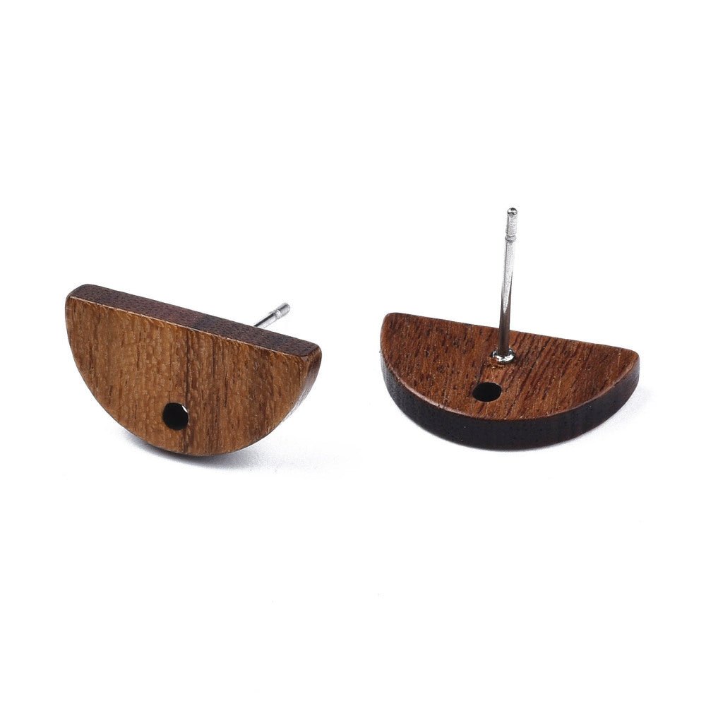Oorstekers stud walnoot hout - per paar - S.I. Originals
