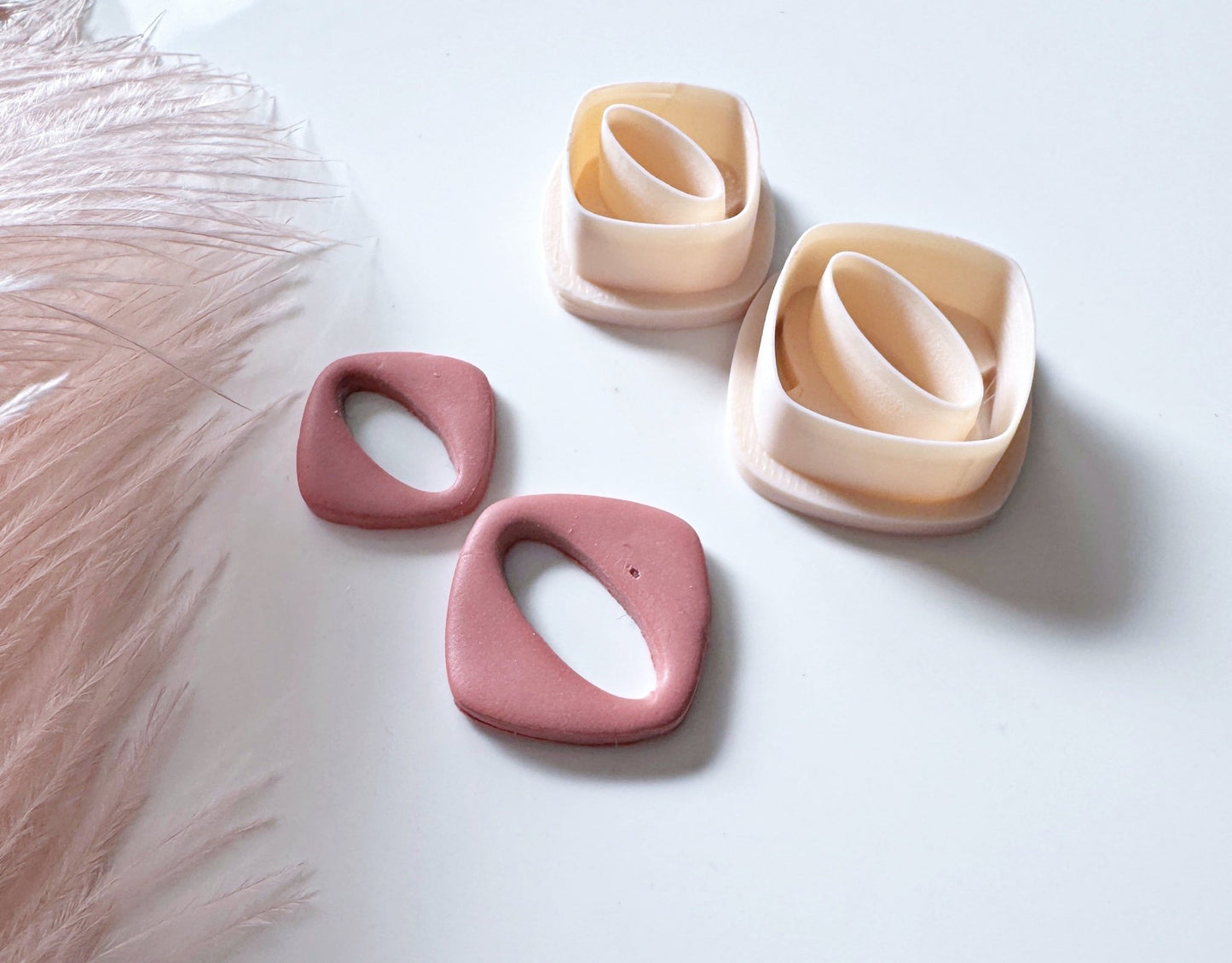 Open Square Rounded Cutter – Polymeerklei Basic Sieraden - S.I. Originals