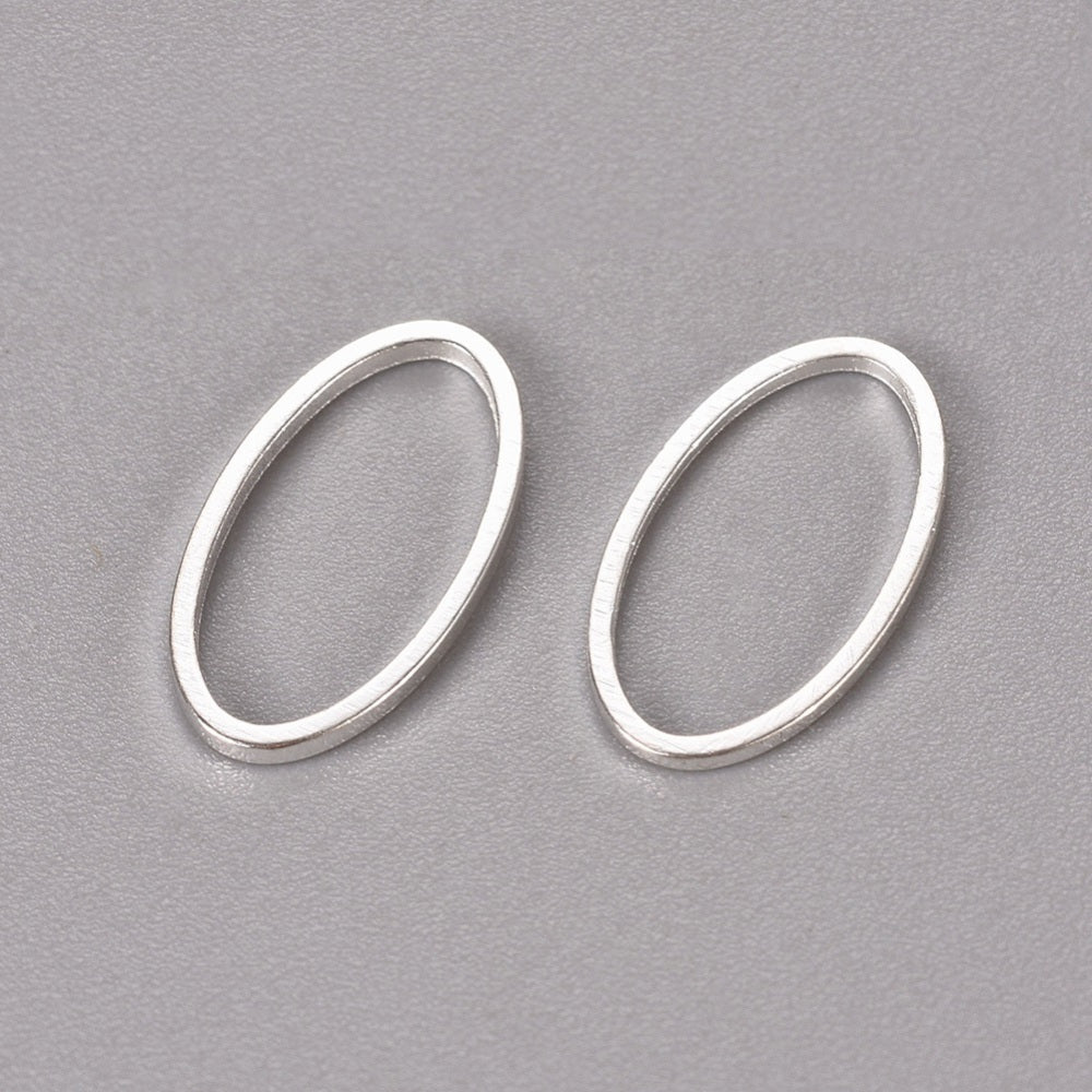 Ovale Link Ring – Zilver (16 mm) - S.I. Originals