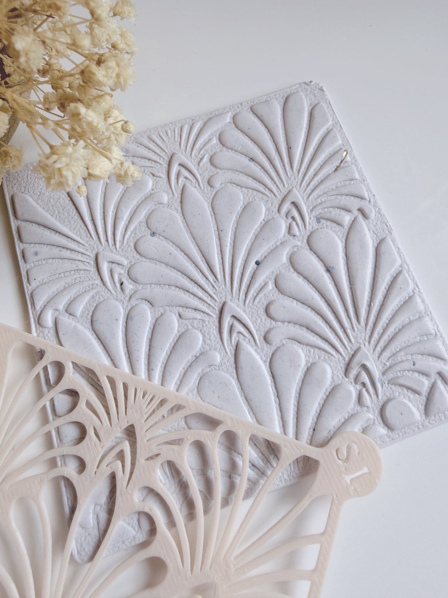 Regal Plume - Polymer Clay Stencil (75 mm) - S.I. Originals