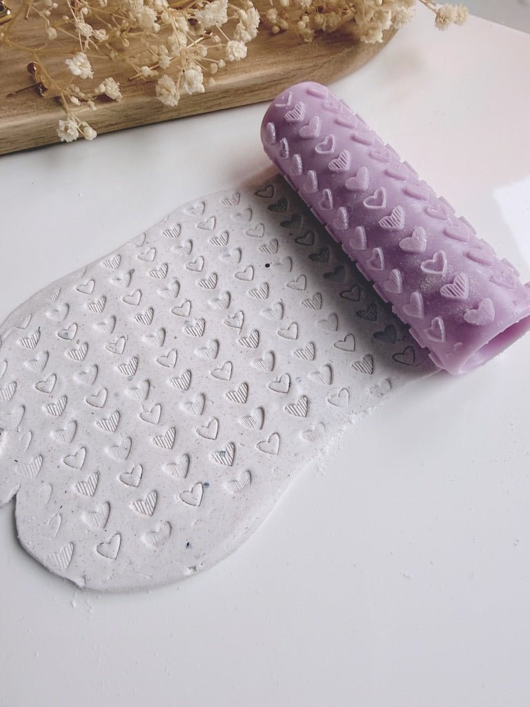 Scribbled Hearts Texture Roller - S.I. Originals