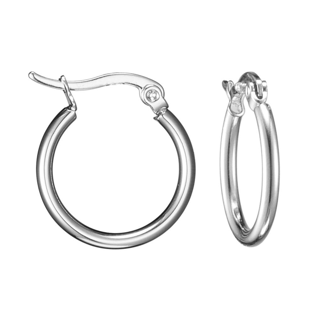 Stainless Steel Huggie Hoops - per paar - S.I. Originals