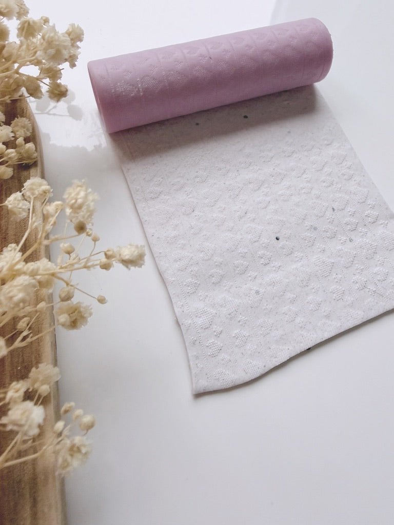 Subtle Cross Stitch Heart Texture Roller - S.I. Originals