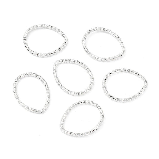 Textured Teardrop Connector – Zilverkleurig - S.I. Originals