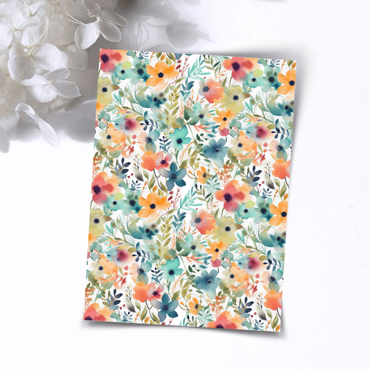 Transfer Paper – Blue Meadow | Voor Polymeer Klei - Water Transfer Paper - 247 - S.I. Originals