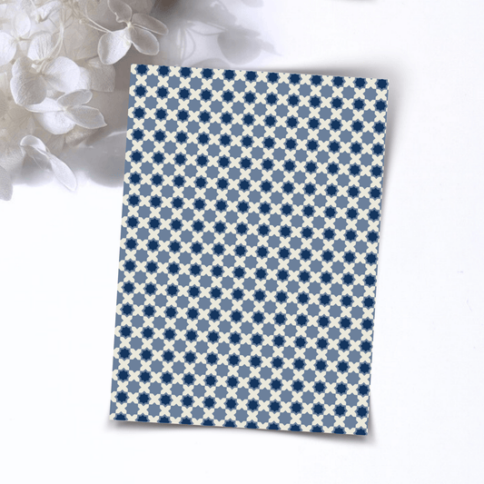 Transfer Paper – Blue Plaid | Voor Polymeer Klei - Water Transfer Paper - 152 - S.I. Originals