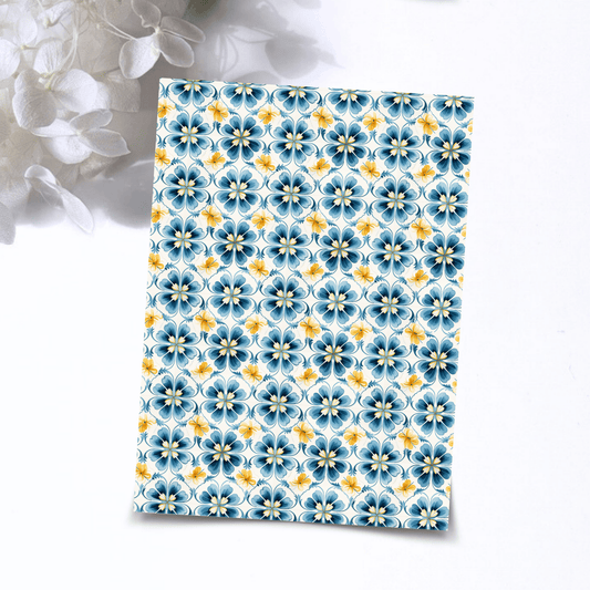Transfer Paper – Blue Tiles | Voor Polymeer Klei - Water Transfer Paper - 332 - S.I. Originals