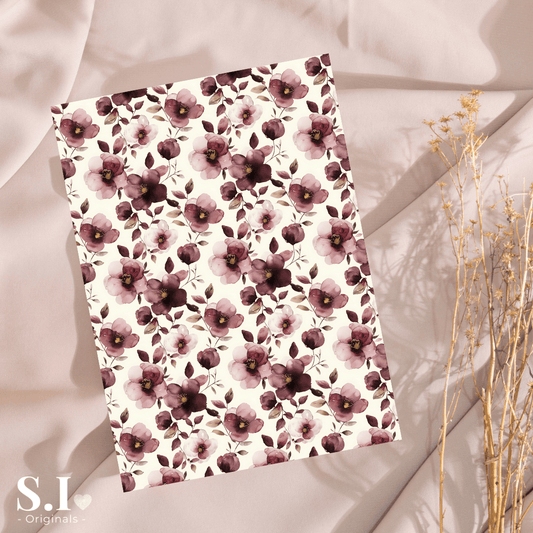 Transfer Paper – Burgundy Love | Voor Polymeer Klei - Water Transfer Paper - 0925 - 005 - S.I. Originals