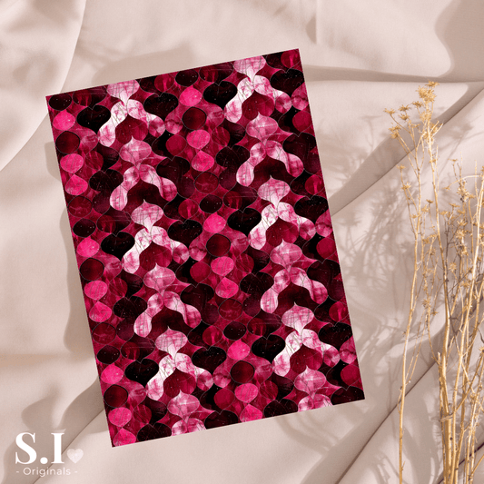 Transfer Paper – Burgundy Love | Voor Polymeer Klei - Water Transfer Paper - 0925 - 006 - S.I. Originals