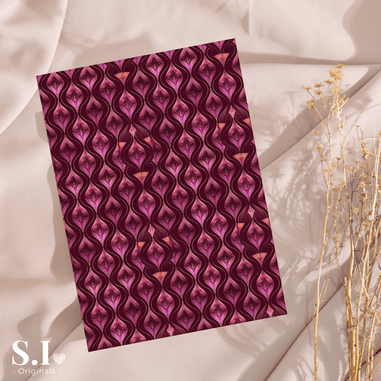 Transfer Paper – Burgundy Love | Voor Polymeer Klei - Water Transfer Paper - 0925 - 007 - S.I. Originals